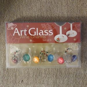 Art glass (wine charms) holiday etc